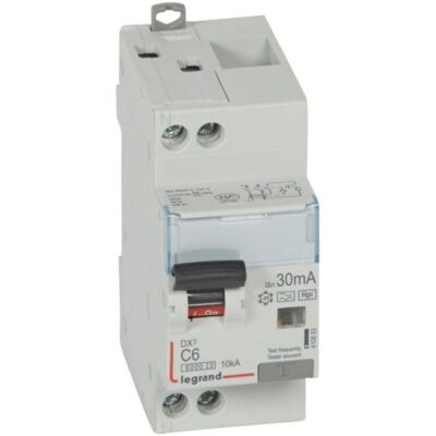 Disjoncteur Différentiel Monobloc Dx³6000 10ka Arrivée Haute Et Départ Bas À Vis U+n 230v - 6a - Typef 30ma - Legrand Disjoncteur Différentiel Monobloc Dx³6000 10ka Arrivée Haute Et Départ Bas À Vis U+n 230v - 6a - Typef 30ma - Legrand