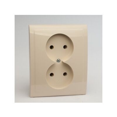 SHUMEE Enchufe Doble Polmark Vega Sin Toma De Tierra Gp-2v Beige Beige 1 Unidad. SHUMEE Enchufe Doble Polmark Vega Sin Toma De Tierra Gp-2v Beige Beige 1 Unidad.
