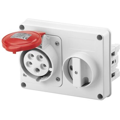 Gewiss - Toma De Corriente Con Enclavamiento 3p+n+e 32a Ip44 380v Sin Caja Gw66120 Gewiss - Toma De Corriente Con Enclavamiento 3p+n+e 32a Ip44 380v Sin Caja Gw66120