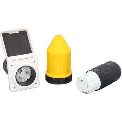 OEM Kit De Enchufe De Entrada De Alimentación Para Vehículos Recreativos De Fácil Instalación, Conector De Bloqueo Giratorio, Conexión Impermeable, Cubierta Resistente A La Intemperie, Diseño A Prueba De OEM Kit De Enchufe De Entrada De Alimentación Para Vehículos Recreativos De Fácil Instalación, Conector De Bloqueo Giratorio, Conexión Impermeable, Cubierta Resistente A La Intemperie, Diseño A Prueba De