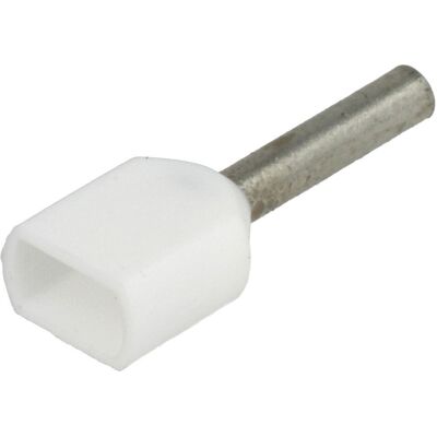 Manga de extremo de cable doble Klauke 8698 - 2x0.5mm, Blanco Manga de extremo de cable doble Klauke 8698 - 2x0.5mm, Blanco