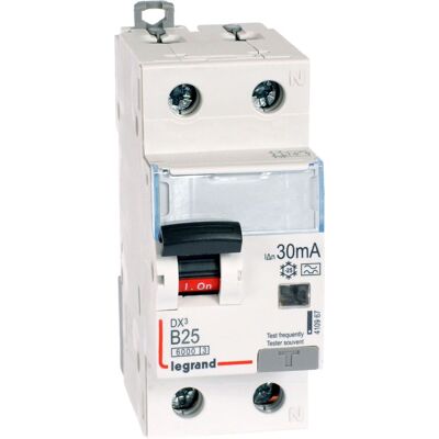 Legrand - Dx3 B25A 1P+N 410967 - 30mA - A - Interruptor diferencial Legrand - Dx3 B25A 1P+N 410967 - 30mA - A - Interruptor diferencial