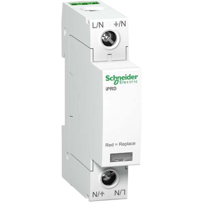 Schneider Electric - Acti9 - Parafoudre Iprd 65r - 65ka - 460v - 1p - It Avec Report De Signalisation - A9l65121 Schneider Electric - Acti9 - Parafoudre Iprd 65r - 65ka - 460v - 1p - It Avec Report De Signalisation - A9l65121