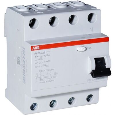 ABB Disyuntor Diferencial Fh204 Ac-25/0,03 - 4 Polos ABB Disyuntor Diferencial Fh204 Ac-25/0,03 - 4 Polos