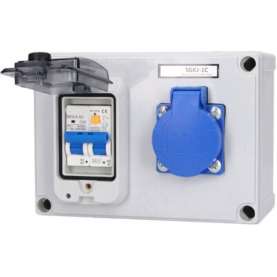 OEM Toma De Corriente Mural, Estándar Alemán 200-250v Con Interruptor Diferencial 1p+n De 230v 40a OEM Toma De Corriente Mural, Estándar Alemán 200-250v Con Interruptor Diferencial 1p+n De 230v 40a