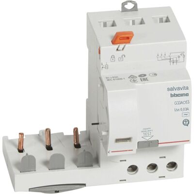 Bloque Diferencial Bticino 3p 63a Ac 30ma G33ac63 Bloque Diferencial Bticino 3p 63a Ac 30ma G33ac63