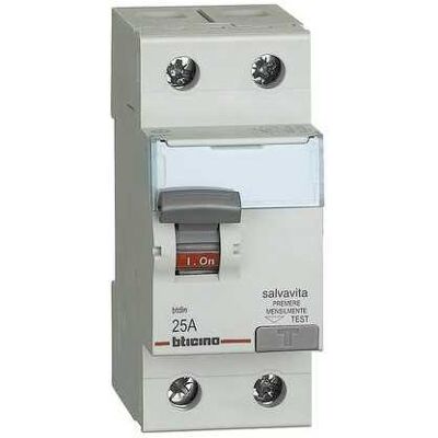 BTICINO G723a25 Interruptor Diferencial De Seguridad A 2 Módulos 25a BTICINO G723a25 Interruptor Diferencial De Seguridad A 2 Módulos 25a
