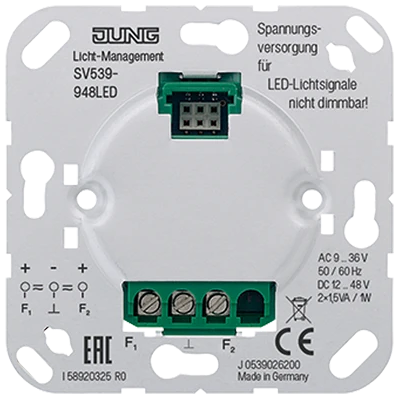 Jung Alimentación De Tensión Para Señales Luminosas Led, Ac 9 ... 48 V Sv 539-948 Led Jung Alimentación De Tensión Para Señales Luminosas Led, Ac 9 ... 48 V Sv 539-948 Led