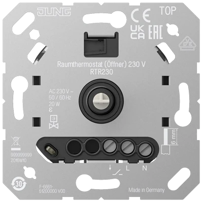 Jung Termostato De Ambiente (contacto Nc) 230 V Rtr 230 Jung Termostato De Ambiente (contacto Nc) 230 V Rtr 230