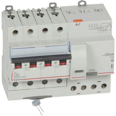 Disjoncteur Différentiel Monobloc Dx³6000 10ka Arrivée Haute Et Départ Bas À Vis 4p 400v - 50a - Typeac 300ma - Legrand Disjoncteur Différentiel Monobloc Dx³6000 10ka Arrivée Haute Et Départ Bas À Vis 4p 400v - 50a - Typeac 300ma - Legrand