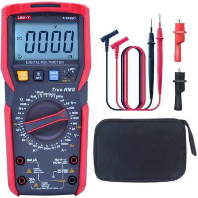 OEM Multímetro Digital Ut89xd, Trms 6000 Cuentas, Voltímetro, Ohmímetro, 12 V, Medición De Voltaje Ca/cc, Corriente, Ncv, Resistencia, Capacitancia, Hfe Y Diodo. OEM Multímetro Digital Ut89xd, Trms 6000 Cuentas, Voltímetro, Ohmímetro, 12 V, Medición De Voltaje Ca/cc, Corriente, Ncv, Resistencia, Capacitancia, Hfe Y Diodo.