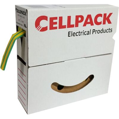 Cellpack 127050 Gaine thermorretractable - Verde/Amarillo - 4,8/2,4mm - 10m - Poliolefina Cellpack 127050 Gaine thermorretractable - Verde/Amarillo - 4,8/2,4mm - 10m - Poliolefina