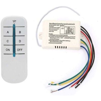 DPZO Interruptor De Control Remoto Inalámbrico De 4 Vías, Módulo Transmisor Y Receptor De Pared Digital De 220 V, Interruptor De Pared Con Control Remoto + Receptor Y Transmisor Para Lámparas. DPZO Interruptor De Control Remoto Inalámbrico De 4 Vías, Módulo Transmisor Y Receptor De Pared Digital De 220 V, Interruptor De Pared Con Control Remoto + Receptor Y Transmisor Para Lámparas.