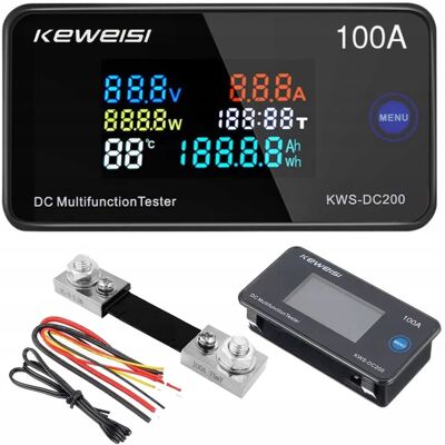 OEM Amperímetro Dc200v 100a Voltímetro Ah Wh Temp Tiempo OEM Amperímetro Dc200v 100a Voltímetro Ah Wh Temp Tiempo