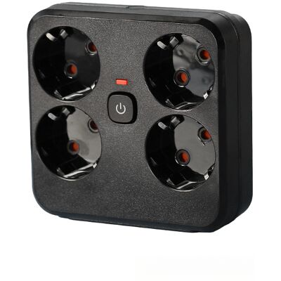 OEM Regleta Multitoma, Enchufe, Regleta Eléctrica, Con 4 Tomas, Interruptor De Un Botón, Regleta De Extensión, De 1 A 4, Negra - Modelo 2 OEM Regleta Multitoma, Enchufe, Regleta Eléctrica, Con 4 Tomas, Interruptor De Un Botón, Regleta De Extensión, De 1 A 4, Negra - Modelo 2