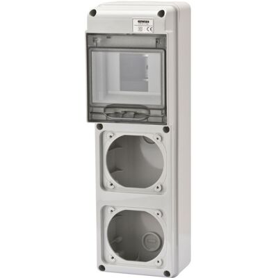 Centralita De 5 Módulos Gewiss Con 2 Bridas Para Tomas De Corriente Industriales Gw68018n Centralita De 5 Módulos Gewiss Con 2 Bridas Para Tomas De Corriente Industriales Gw68018n