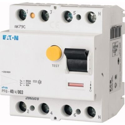Interruptor Diferencial Eaton 4p 63a 0.5a 400v Ac 50 Hz Interruptor Diferencial Eaton 4p 63a 0.5a 400v Ac 50 Hz