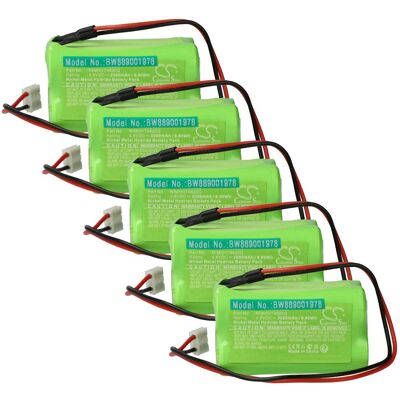 Vhbw 5x Batería Reemplaza Abm Nimhht4820q Para Vía De Evacuación (2000 Mah, 4,8 V, Nimh) Vhbw 5x Batería Reemplaza Abm Nimhht4820q Para Vía De Evacuación (2000 Mah, 4,8 V, Nimh)