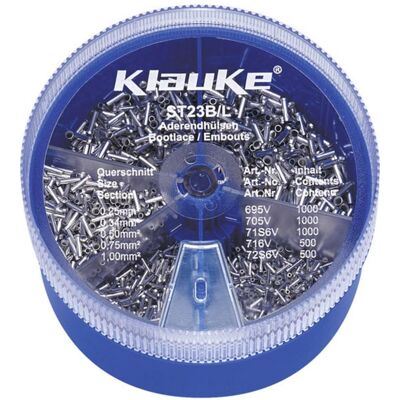 Klauke ST23B Surtido de terminales sin aislamiento de cobre - Conjunto de terminales eléctricos Klauke ST23B Surtido de terminales sin aislamiento de cobre - Conjunto de terminales eléctricos