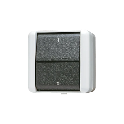Jung Interruptor Basculante, Apagado 2-pol., 10 Ax 250 V , Ip 44, Wg 800 802 W Jung Interruptor Basculante, Apagado 2-pol., 10 Ax 250 V , Ip 44, Wg 800 802 W