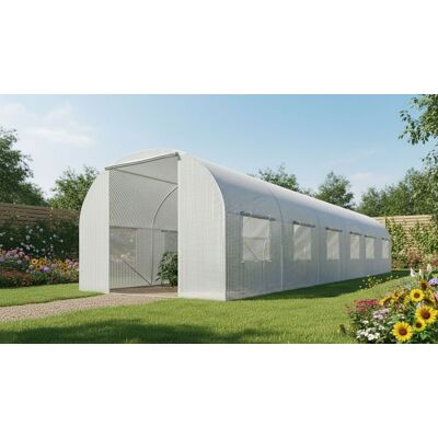 COCO Invernadero Awtools 3x6x2m Estructura Acero Ventanas Mosquiteras COCO Invernadero Awtools 3x6x2m Estructura Acero Ventanas Mosquiteras