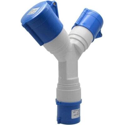 OEM Adaptador De 2 Tomas Con Tapa, 16a 220v Ip44, Regleta Para Caravanas, Autocaravanas Y Obras De Construcción. OEM Adaptador De 2 Tomas Con Tapa, 16a 220v Ip44, Regleta Para Caravanas, Autocaravanas Y Obras De Construcción.