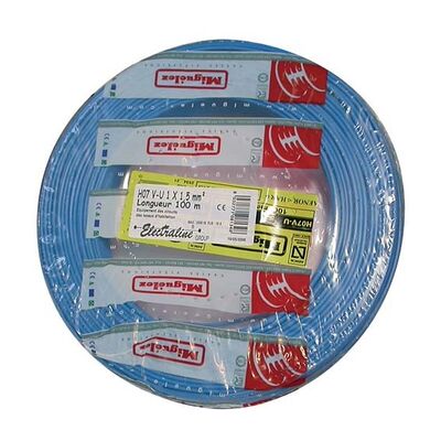 Cable H07vu 1.5mm² 100m Azul - Electraline Cable H07vu 1.5mm² 100m Azul - Electraline