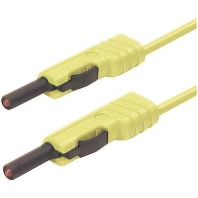 Cable de prueba Hirschmann - Conector banana 4mm - 50cm - Amarillo Cable de prueba Hirschmann - Conector banana 4mm - 50cm - Amarillo