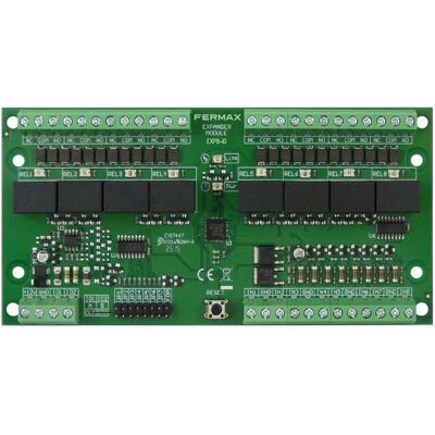 FERMAX Expansor Ac-máx 8 E/s, 8 Entradas De Sensor Y 8 Salidas De Relé, Montaje En Carril Din FERMAX Expansor Ac-máx 8 E/s, 8 Entradas De Sensor Y 8 Salidas De Relé, Montaje En Carril Din