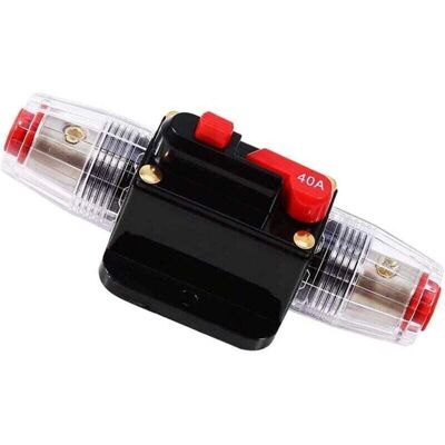 OEM Disyuntor Para Automóvil Impermeable De 40 A, Xu, Portafusibles En Línea De 12 V-24 V Cc, Interruptor De Reinicio Manual, Fusible Para Audio De Automóvil, Bloque De Fusibles En Línea (40 A) --crezuo OEM Disyuntor Para Automóvil Impermeable De 40 A, Xu, Portafusibles En Línea De 12 V-24 V Cc, Interruptor De Reinicio Manual, Fusible Para Audio De Automóvil, Bloque De Fusibles En Línea (40 A) --crezuo