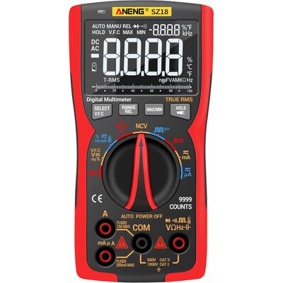 OEM Multímetro Lcd T-rms Sz18 De 9999 Pts, Prueba Ca/cc, Capacitancia, Diodos, Frecuencia, Temperatura, Resistencia Máxima/mínima. OEM Multímetro Lcd T-rms Sz18 De 9999 Pts, Prueba Ca/cc, Capacitancia, Diodos, Frecuencia, Temperatura, Resistencia Máxima/mínima.