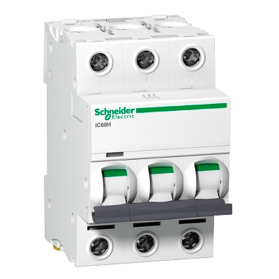 Schneider Electric Interruptor Automático Magnetotérmico Ic60h - 3p - 10a - Curva B - A9f88310 Schneider Electric Interruptor Automático Magnetotérmico Ic60h - 3p - 10a - Curva B - A9f88310
