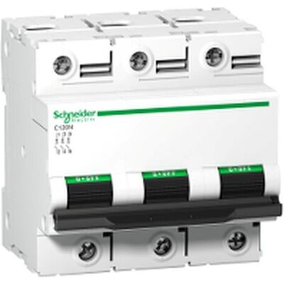 Schneider Electric - Disjoncteur C120n 3p 63 A, Courbe B, 10 Ka - A9n18348 Schneider Electric - Disjoncteur C120n 3p 63 A, Courbe B, 10 Ka - A9n18348