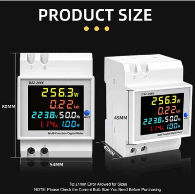 OEM Medidor De Electricidad Monofásico, Instalación De Riel Guía Eléctrico Para Hogar Inteligente, Voltaje Ca, Corriente, Potencia, Frecuencia, Factor De Energía, Pantalla Lcd A Color -crezuo OEM Medidor De Electricidad Monofásico, Instalación De Riel Guía Eléctrico Para Hogar Inteligente, Voltaje Ca, Corriente, Potencia, Frecuencia, Factor De Energía, Pantalla Lcd A Color -crezuo