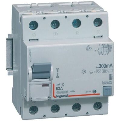 LEGRAND Interrupteur Différentiel Dx³-id 4p 400v 63a Typeb 300ma - 411849 LEGRAND Interrupteur Différentiel Dx³-id 4p 400v 63a Typeb 300ma - 411849