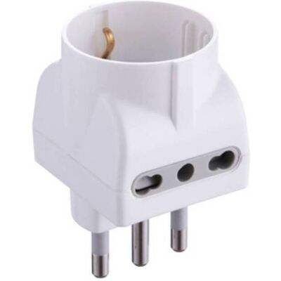 ELECTRALINE 25 X Adattatore Triplo 16a 2pr Bip E Schuko Bia Fig.11 ELECTRALINE 25 X Adattatore Triplo 16a 2pr Bip E Schuko Bia Fig.11