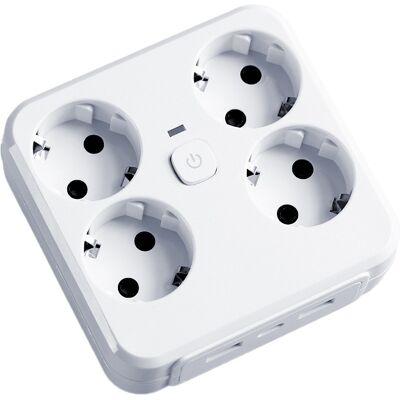 OEM Regleta Con Múltiples Tomas, Enchufe, Regleta Eléctrica, Con 4 Tomas, Interruptor De Un Botón, Regleta De Extensión, De 1 A 4, Blanca - Modelo 1 OEM Regleta Con Múltiples Tomas, Enchufe, Regleta Eléctrica, Con 4 Tomas, Interruptor De Un Botón, Regleta De Extensión, De 1 A 4, Blanca - Modelo 1