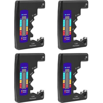 OEM Comprobador De Batería Bt-886 (paquete De 4) Para Baterías Aa, Aaa Y Cd De 9 V (1,5 V) - Negro OEM Comprobador De Batería Bt-886 (paquete De 4) Para Baterías Aa, Aaa Y Cd De 9 V (1,5 V) - Negro