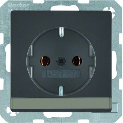 BERKER Enchufe Msc 47506086 Schuko Con Campo De Etiquetado BERKER Enchufe Msc 47506086 Schuko Con Campo De Etiquetado