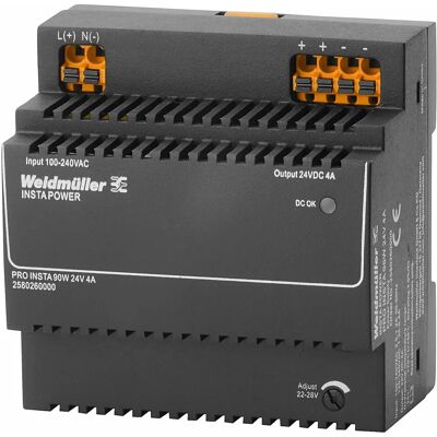 WEIDMULLER Weidmüller Pro Insta 96w 24v 4a Fuente De Alimentación, Fuente De Alimentación Conmutada, 24 V, 2580260000 WEIDMULLER Weidmüller Pro Insta 96w 24v 4a Fuente De Alimentación, Fuente De Alimentación Conmutada, 24 V, 2580260000