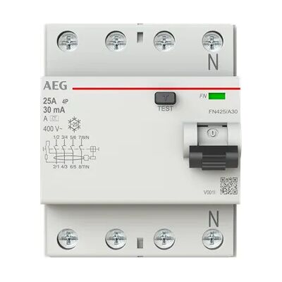 Busch-Jaeger Interruptor Aeg Fn425 A30 25a 30ma 4 Polos Busch-Jaeger Interruptor Aeg Fn425 A30 25a 30ma 4 Polos