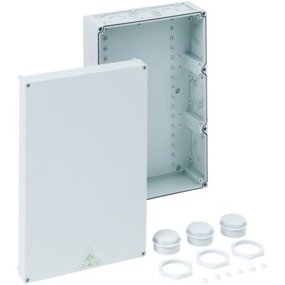Caja de conexiones Spelsberg - 450x300x132mm IP65, Gris, 70mm² Caja de conexiones Spelsberg - 450x300x132mm IP65, Gris, 70mm²