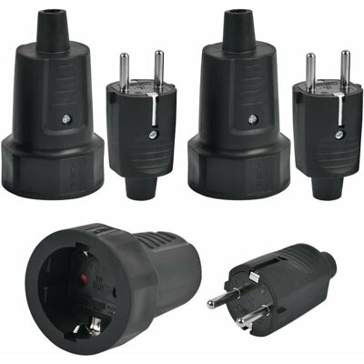 OEM Nazalus - Producto Estrella - 3 Enchufes Macho Y 3 Tomas Hembra, Enchufe Eléctrico De 2 Pines, 250 V, 16 A, Para Cable De 6-10 Mm OEM Nazalus - Producto Estrella - 3 Enchufes Macho Y 3 Tomas Hembra, Enchufe Eléctrico De 2 Pines, 250 V, 16 A, Para Cable De 6-10 Mm