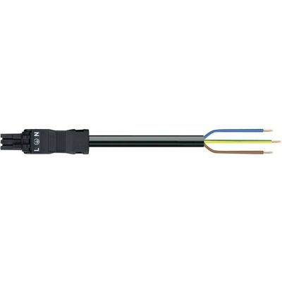 Cable de alimentación WAGO - Extremos abiertos, 2 polos + PE - Negro Cable de alimentación WAGO - Extremos abiertos, 2 polos + PE - Negro