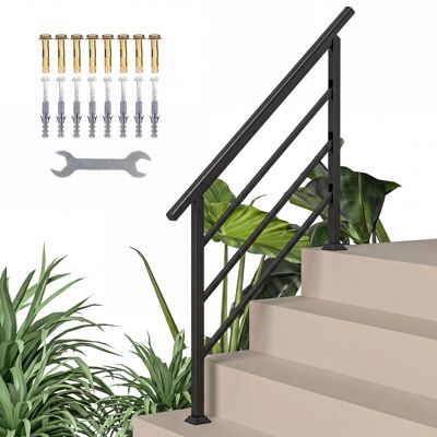 Outsunny Barandilla De Escalera, 131 Cm, Pasamanos Para Escalera Con Kit De Instalación, Ángulo Ajustable Para 1-4 Escalones Para Porches Madera Negro Outsunny Barandilla De Escalera, 131 Cm, Pasamanos Para Escalera Con Kit De Instalación, Ángulo Ajustable Para 1-4 Escalones Para Porches Madera Negro