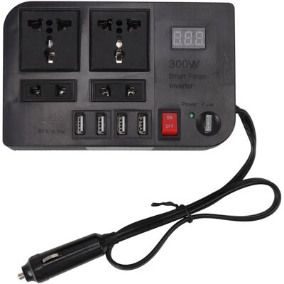 OEM Inversor Para Coche De 12 V Y 300 W Con 2 Tomas De Corriente De 220 V Ca Y Puertos Usb De 4,1 A, Dos Ventiladores, Múltiples Funciones De Protección, Carcasa De Abs Compacta Y Ligera. OEM Inversor Para Coche De 12 V Y 300 W Con 2 Tomas De Corriente De 220 V Ca Y Puertos Usb De 4,1 A, Dos Ventiladores, Múltiples Funciones De Protección, Carcasa De Abs Compacta Y Ligera.