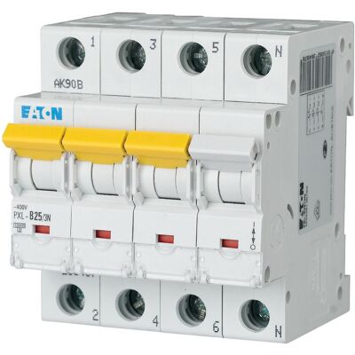 Eaton Interruptor Automático (mcb), 25 A, 3p + N, Característica: C, 236529 Eaton Interruptor Automático (mcb), 25 A, 3p + N, Característica: C, 236529
