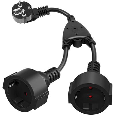 OEM Cable Alargador Con Doble Enchufe Y 2 Tomas Schuko 16a/250v/máx.3680w Adaptador De Distribución Bidireccional 2 En 1 Ip44 Doble Toma Para El Hogar, La Oficina Y Los Viajes OEM Cable Alargador Con Doble Enchufe Y 2 Tomas Schuko 16a/250v/máx.3680w Adaptador De Distribución Bidireccional 2 En 1 Ip44 Doble Toma Para El Hogar, La Oficina Y Los Viajes