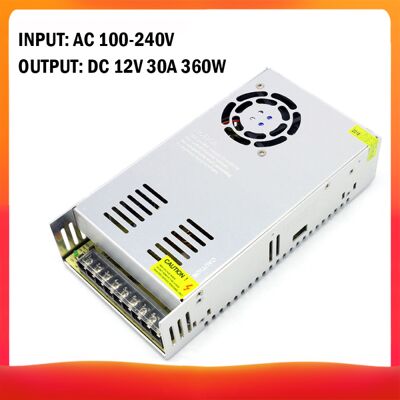 OEM Transformador De Voltaje De Ca 100-240v A Cc 12v 30a 360w, Fuente De Alimentación Conmutada Regulada, Adaptador/convertidor Para Tiras De Led, Cámaras, Computadoras Y Proyectos De Radio. OEM Transformador De Voltaje De Ca 100-240v A Cc 12v 30a 360w, Fuente De Alimentación Conmutada Regulada, Adaptador/convertidor Para Tiras De Led, Cámaras, Computadoras Y Proyectos De Radio.
