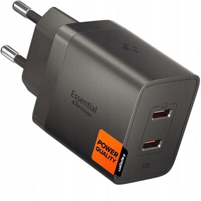 SHUMEE Cargador De Pared Rápido Spigen Fuente De Alimentación 2 X Usb-c Tipo-c 47w 1 Unidad. SHUMEE Cargador De Pared Rápido Spigen Fuente De Alimentación 2 X Usb-c Tipo-c 47w 1 Unidad.